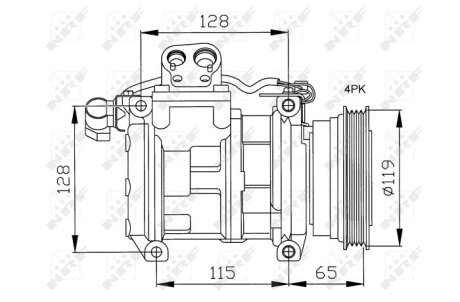 Компресор кондиціонера NRF 32122