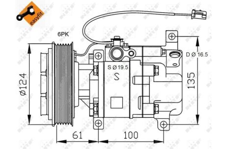 Компрессор кондиционера MAZDA 3 1.6 04- NRF 32233