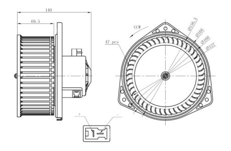 Вентилятор салону NRF 34303