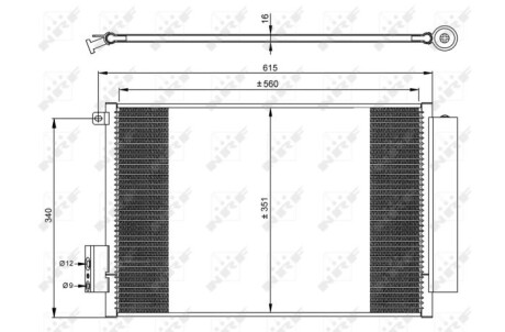 Конденсер кондиціонера (з осушувачем) NRF 350065