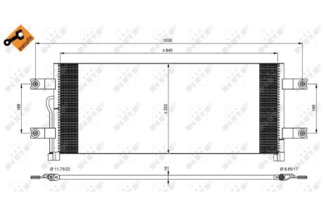 Радіатор кондиціонера NRF 350075