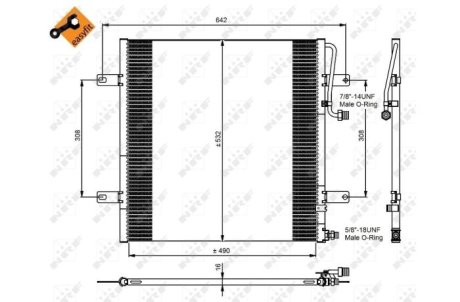 Радіатор кондиціонера NRF 350084