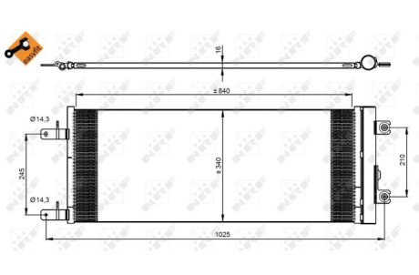 Радіатор кондиціонера NRF 350085