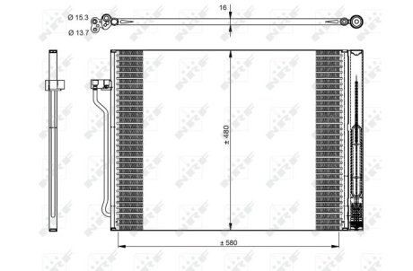 Радіатор кондиціонера NRF 350325