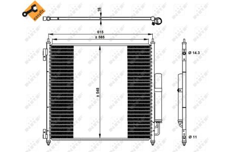 Радіатор кондиціонера LANDROVER RANGE ROVER SPORT 13- NRF 350336