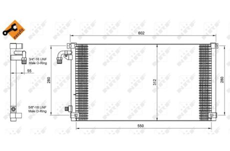 Радіатор кондиціонера NRF 35103