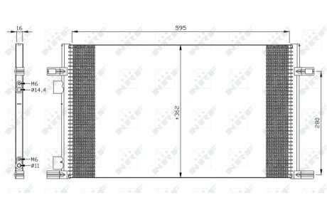 Радіатор кондиціонера NRF 35298