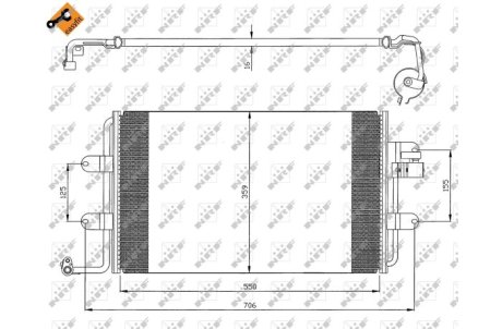 Радіатор кондиціонера NRF 35300