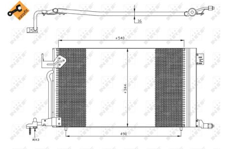 Радіатор кондиціонера NRF 35304