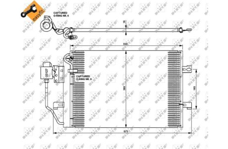 Радіатор кондиціонера NRF 35309