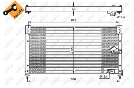 Радіатор кондиціонера NRF 35348