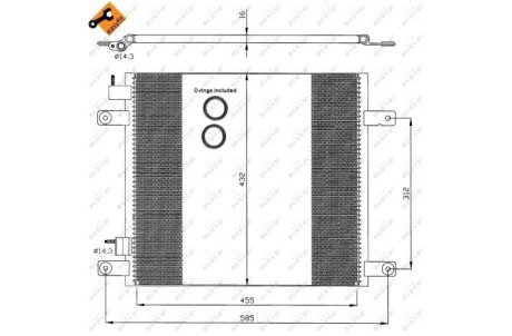 Радіатор кондиціонера NRF 35364