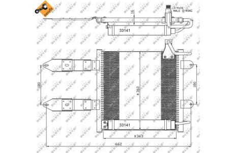 Радіатор кондиціонера NRF 35367