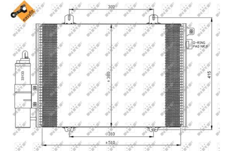 Радіатор кондиціонера NRF 35379