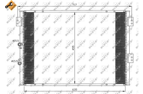 Радіатор кондиціонера NRF 35461