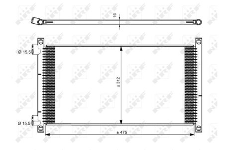 Радіатор кондиціонера NRF 35490