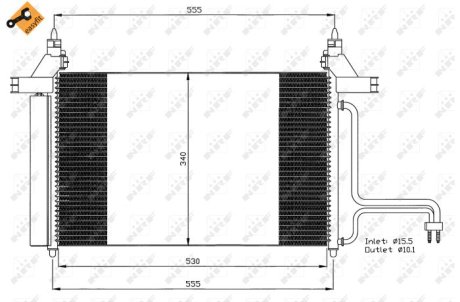 Радіатор кондиціонера NRF 35495