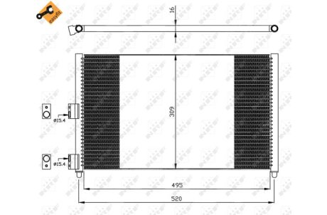 Радіатор кондиціонера NRF 35502