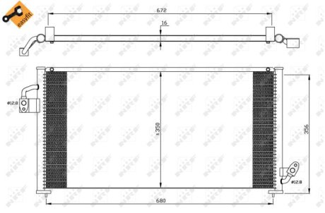 Радіатор кондиціонера NRF 35523