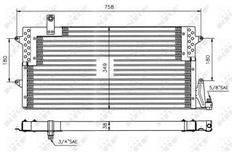 Радіатор кондиціонера NRF 35534