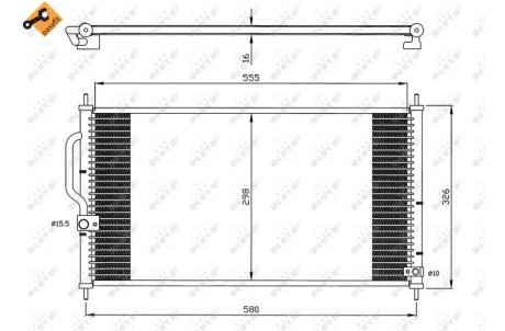 Радіатор кондиціонера NRF 35627