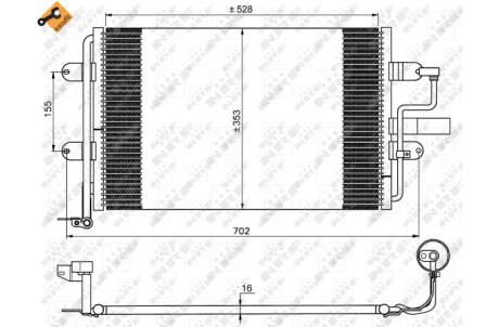 Радіатор кондиціонера NRF 35733