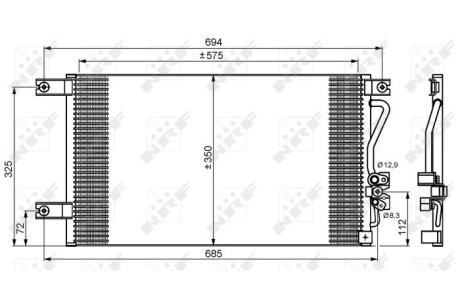 Радіатор кондиціонера NRF 35756