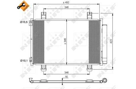 Радіатор кондиціонера NRF 35854