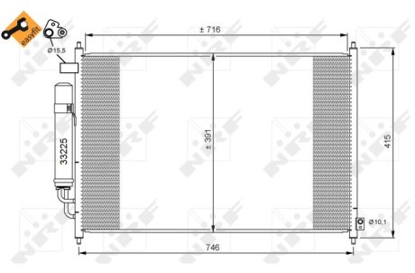 Радіатор кондиціонера NRF 35867