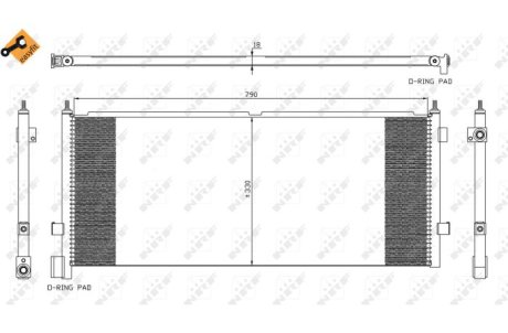 Радіатор кондиціонера NRF 35891