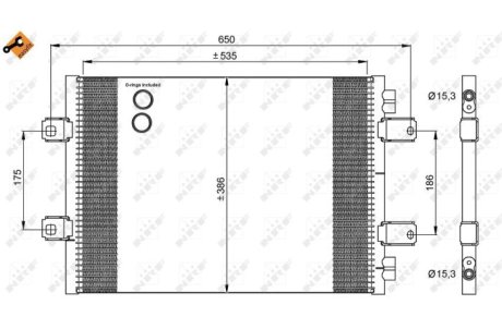 Радіатор кондиціонера NRF 35909