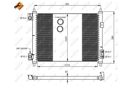 Радіатор кондиціонера NRF 35926