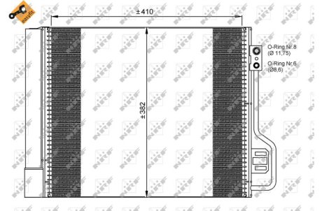 Радіатор кондиціонера NRF 35937