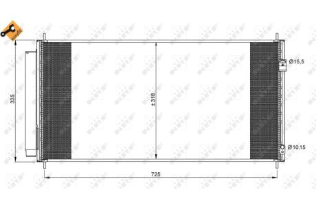 Радіатор кондиціонера NRF 35943