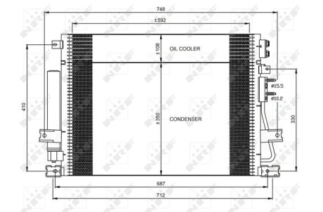 Радіатор кондиціонера NRF 35966