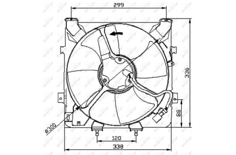 Вентилятор, охлаждение двигателя NRF 47041