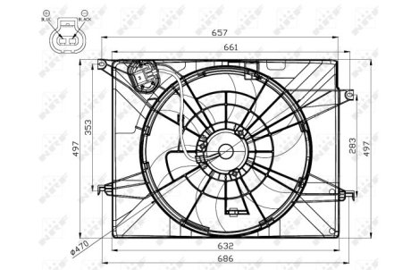 Вентилятор радіатора NRF 47561