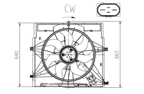 Вентилятор радіатора (з корпусом) NRF 47920