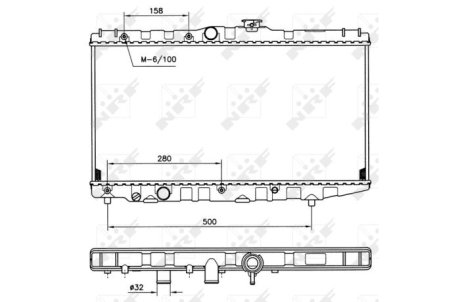 Радіатор, охолодження двигуна NRF 507581