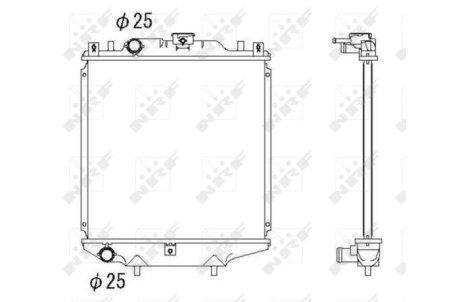 Радіатор, охолодження двигуна NRF 507643