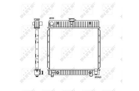 Радіатор, охолодження двигуна NRF 514250