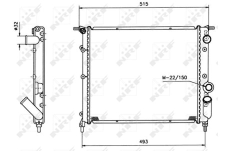 Радіатор NRF 516259