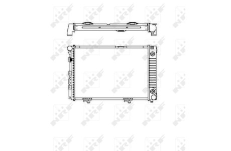 Радіатор, охолодження двигуна NRF 516574