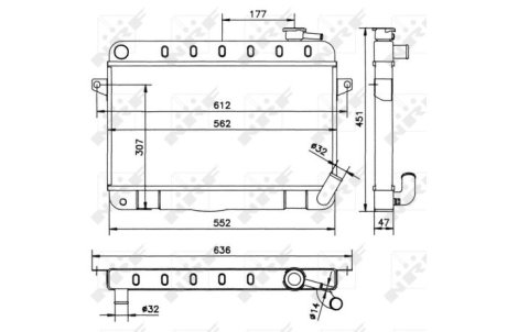 Радіатор, охолодження двигуна NRF 52162