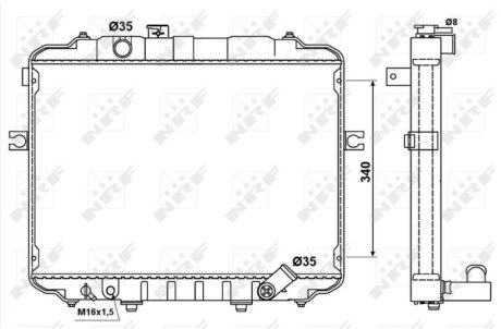 Радіатор, охолодження двигуна NRF 53034