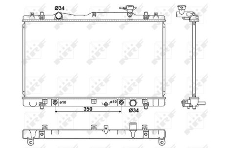 Радіатор, охолодження двигуна NRF 53063