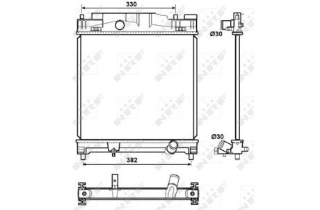 Радіатор, охолодження двигуна NRF 53072