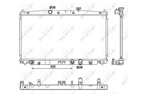 Радіатор, охолодження двигуна NRF 53094