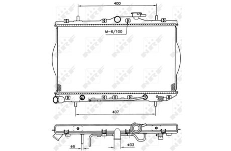 Радіатор, охолодження двигуна NRF 53261