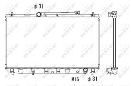 Радиатор охлаждения двигателя TOYOTA Camry 96- NRF 53307